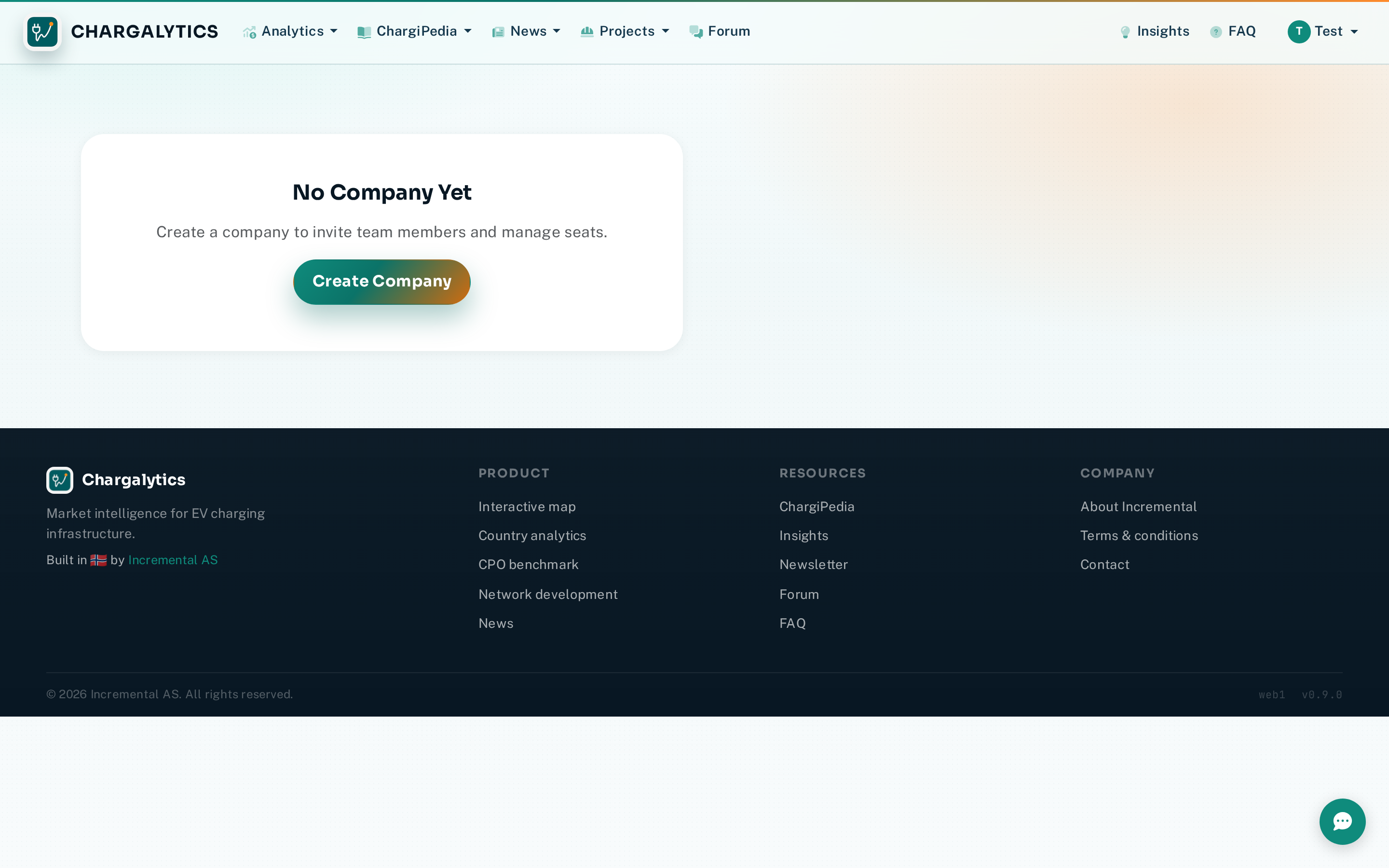 Company management page