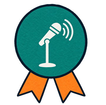 Award badge: microphone